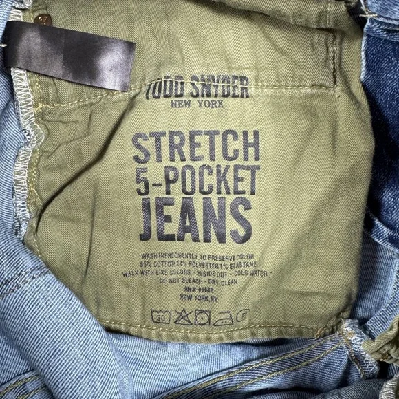 Todd Snyder Jeans Mens 28x32 (28x25) Blue Denim Straight Stretch 5 Pocket NYC